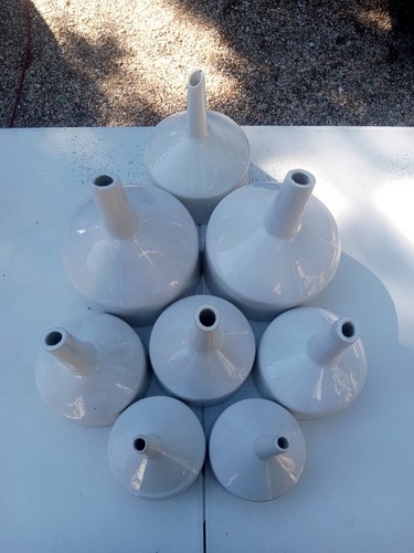 Lot of Ceramic Buchner Funnels(8)