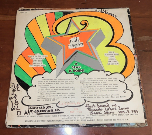 Ralfi Pagan Lot (5) Fania S/T With Love I Can See Take Me Rare Latin Funk Soul - Picture 2 of 18