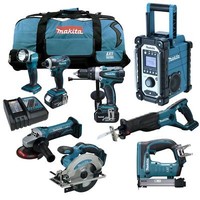 12Tlg. Makita 18V Profi Akku Werkzeug Set + DST221 Rmj Akku-Tacker Rfe Rme Y1J Z