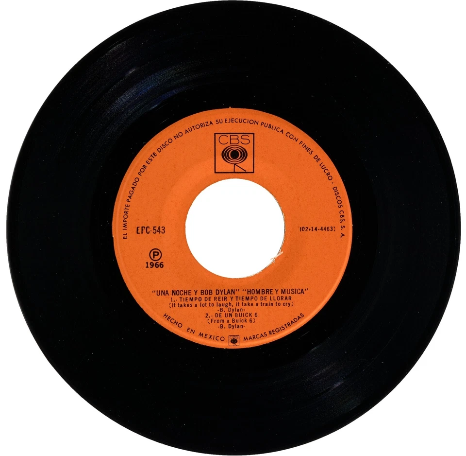 Bob Dylan – A Night And Bob Dylan - Man And Music EPC 543, EP, Mexico, 1966 - Image 3 of 4