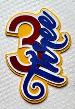 Birthday Age Title Number Three Boy. Scrapbook, Card Making Paper Piecing