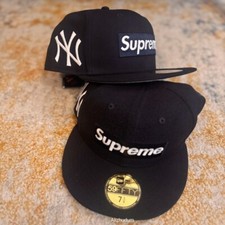 Supreme x Era MLB Box Logo New York Yankees Navy Fitted Size 7 1/2