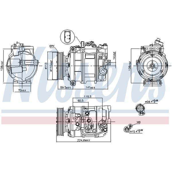 Kompressor Klimaanlage FüR VW Touareg 7P5 7LA 7L6 7L7 Phaeton 3D_ Audi Q7-image