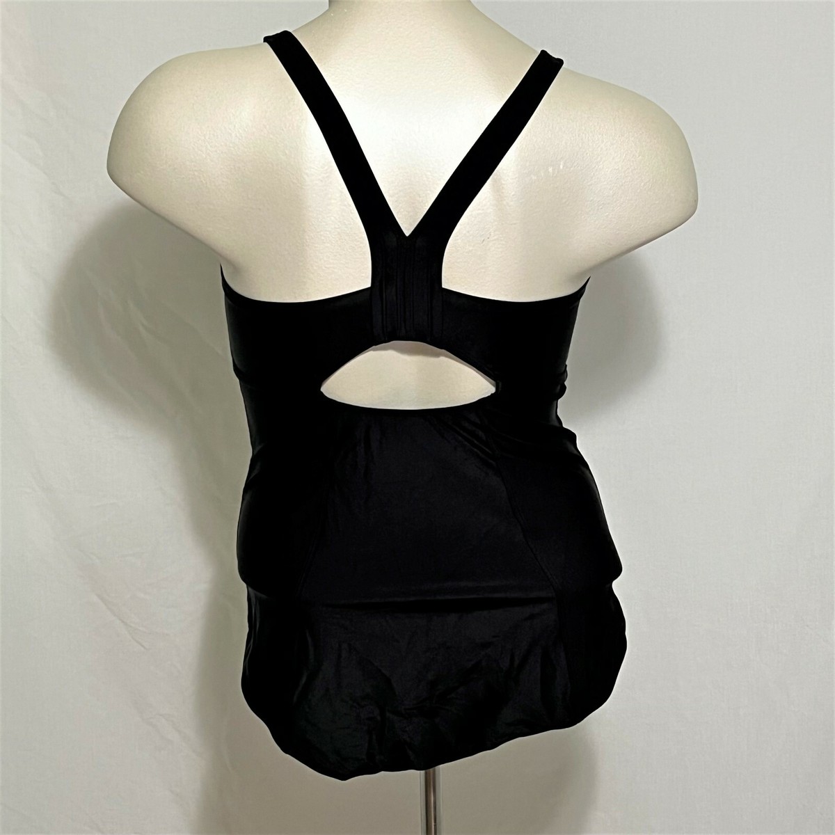 Torrid Swimsuit Swim One Piece Wireless Mesh Inset Keyhole Black