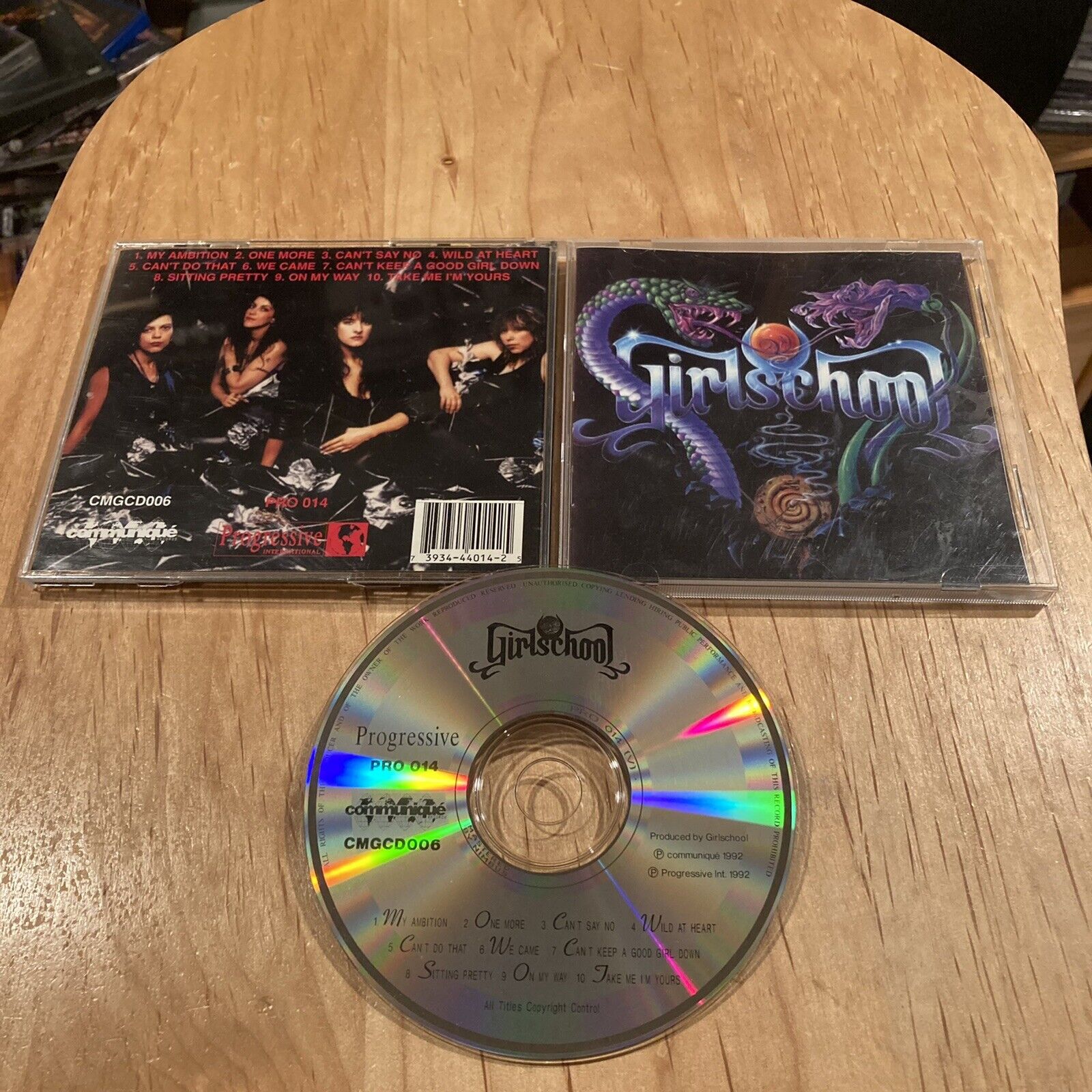 Girlschool s/t 1992 CD 1st UK press motorhead doro saxon rock goddess bitch