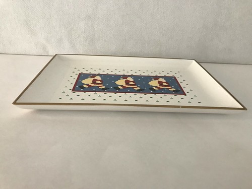 Vintage OTAGIRI Lackgeschirr Weihnachtsmann/Weihnachtsteller Tablett Japan Made - Bild 7 von 8