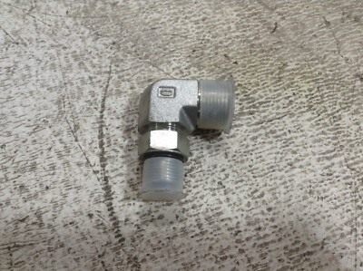 Parker 1/2'' ID to 3/8'' ID Hydraulic 90 Degree Elbow Fitting New (TSC)
