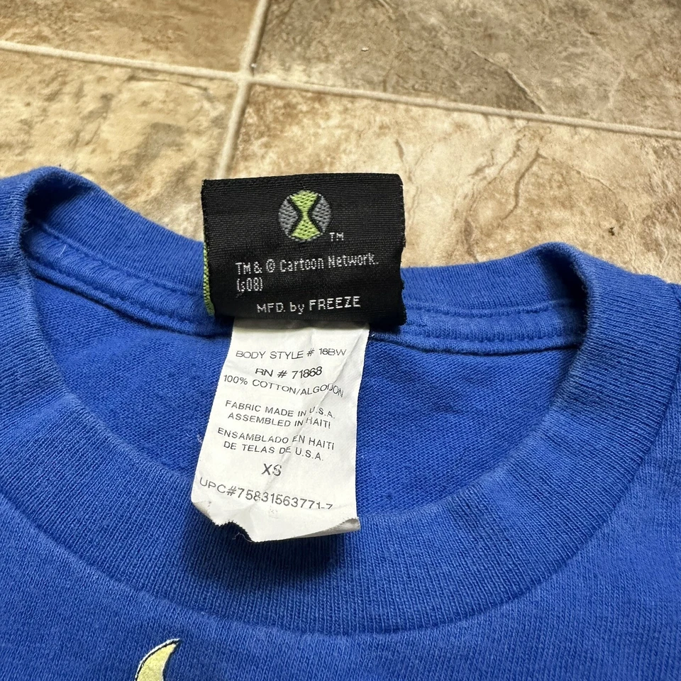 Camisa para niños Ben 10 Tv Show Cartoon Network azul gráfico juvenil talla XS Foto 4 de 4