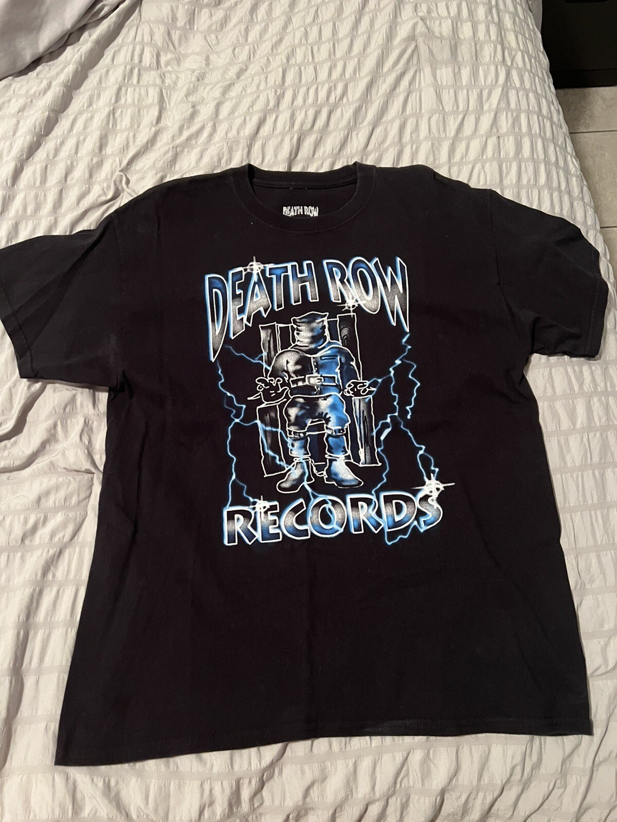 FILA T shirt grafica aerografo Death Row Records taglia large