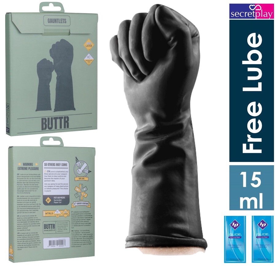 Buttr Gauntlets Fisting Gloves | Latex Extra Strong Anal Stimulation Penetration - Image 2