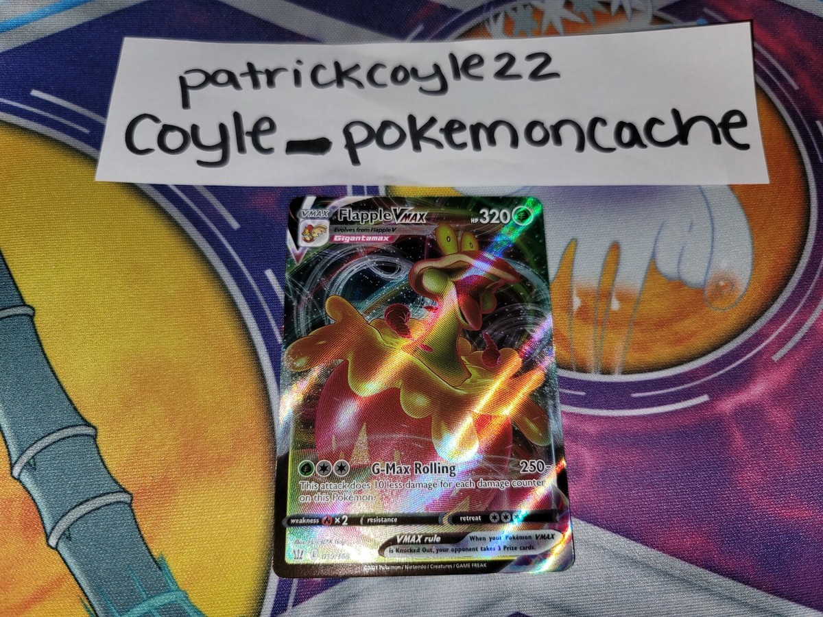 flapple vmax pokemon card value 019/163 Battle Styles Full Art Ultra Rare MI [Colorless][Colorless][Colorless] Flapple VMAX Full Art Holo