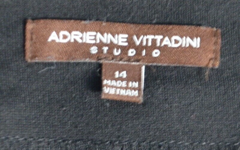 Falda lápiz tejida negra Adrienne Vittadini para mujer y mujer talla 14 elástica Foto 2 de 4