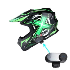 1Storm Adult Motocross Helmet BMX MX ATV Helmet Racing Style HF801+Bluetooth