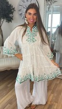 Boho Madrid Damen Sommer boho hippie Ibiza Minikleid Gr. S,M,L