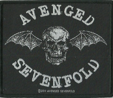 Image of AVENGED SEVENFOLD bat 2011 WOVEN SEW ON PATCH official RARE no longer made A7X