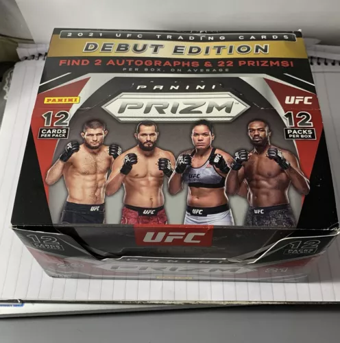 2021 UFC Panini Prizm Debut Edition EMPTY Hobby Box DISPLAY ONLY Empty Packs MMA