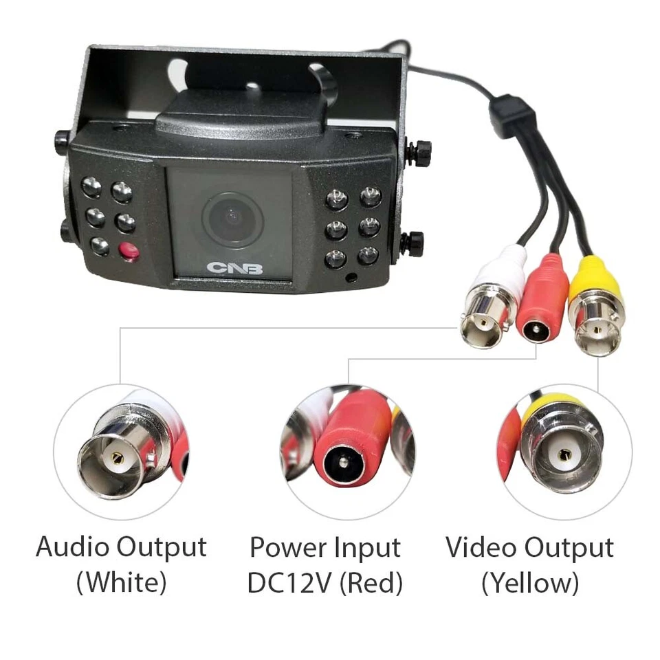 Cámara IR CNB LMP-50S-2,5 700 TVL, lente gran angular de 2,5 mm, audio, 12 VDC ATM NCR Foto 3 de 4