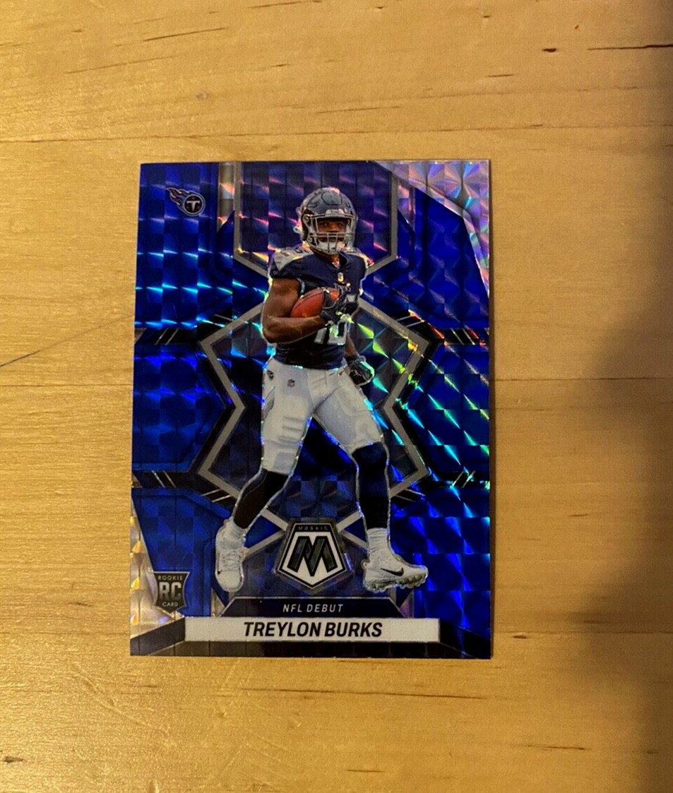 2022 Panini Mosaic TREYLON BURKS #279 Blue Prizm Rookie Card RC #'d/99 Titans