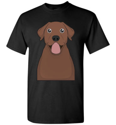 Chocolate Labrador Retriever Cartoon T-Shirt Tee Men Women