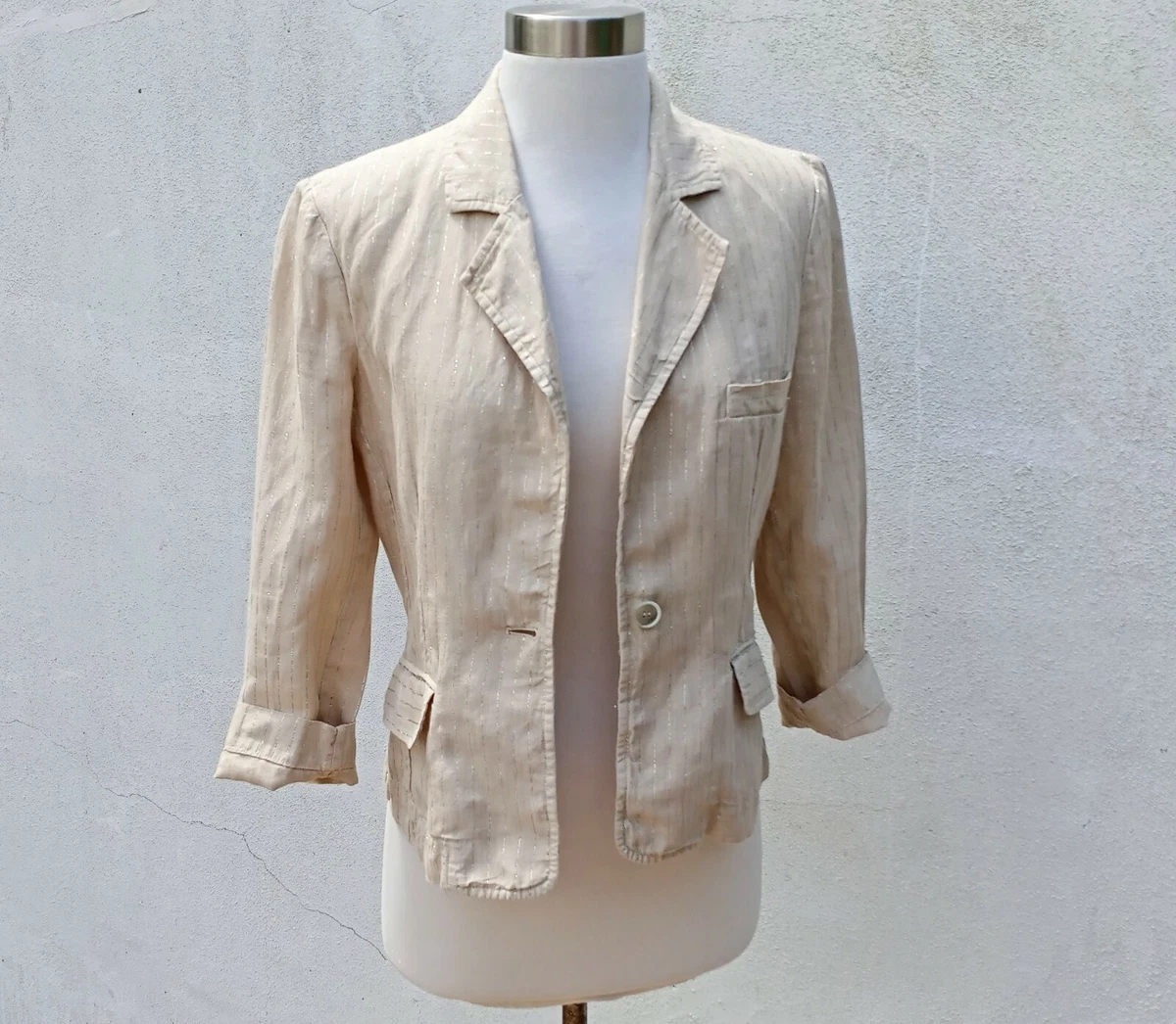 Short linen sales jacket womens