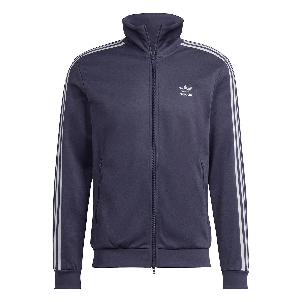 Navy adidas track best sale top