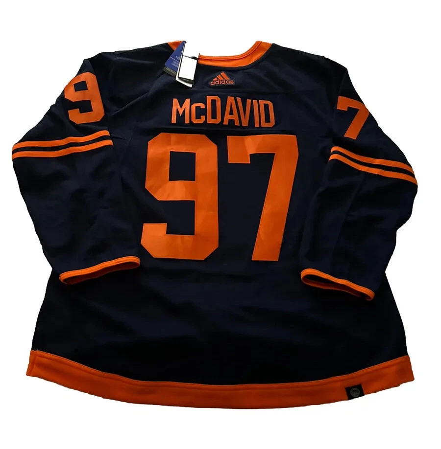 Connor Mcdavid Edmonton Oilers Adidas Prime Green Navy Third Jersey Size 52