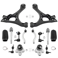 14Pcs Suspension Kit Front Lower Control Arms Tie Rods for 2006-2011 Honda Civic