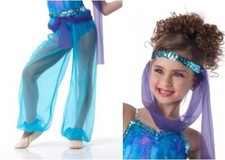 Child XS Harem Pants Headdress ONLY Dance Costume Genie Halloween