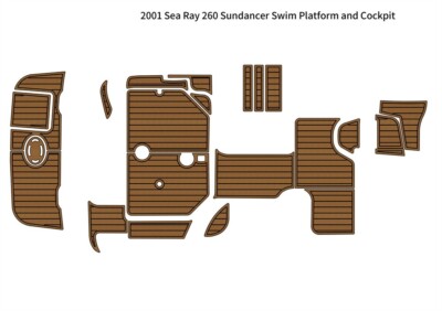 NOMIXING 1999-2004 Sea Ray 260 Sundancer Swim Platform Cockpit Boat flooring NEW