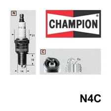 4x CHAMPION Performance Driven Quality Copper Plus Spark Plug For Alfa Romeo N4C