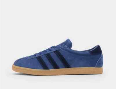 adidas Men's Tobacco Suede Trainers in Dark Blue Shoes UK