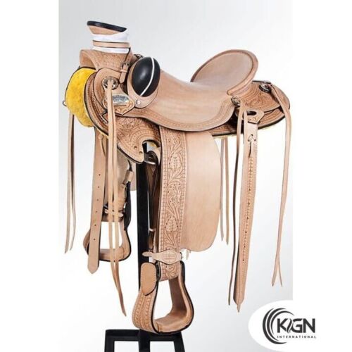 Premium Western Leather Horse Saddle Tack Size (14