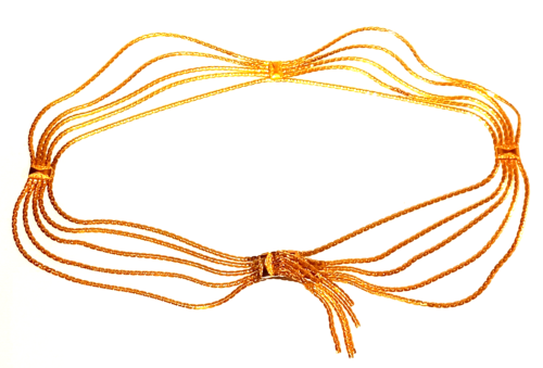 Vintage Christian Dior Signed Five Gold Chain Waist Belt Paris - Picture 1 of 10