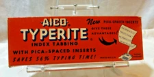 VINTAGE  1953 Typewriter Aico Index Tabs -1953 - Number 388, Amber (NIB)