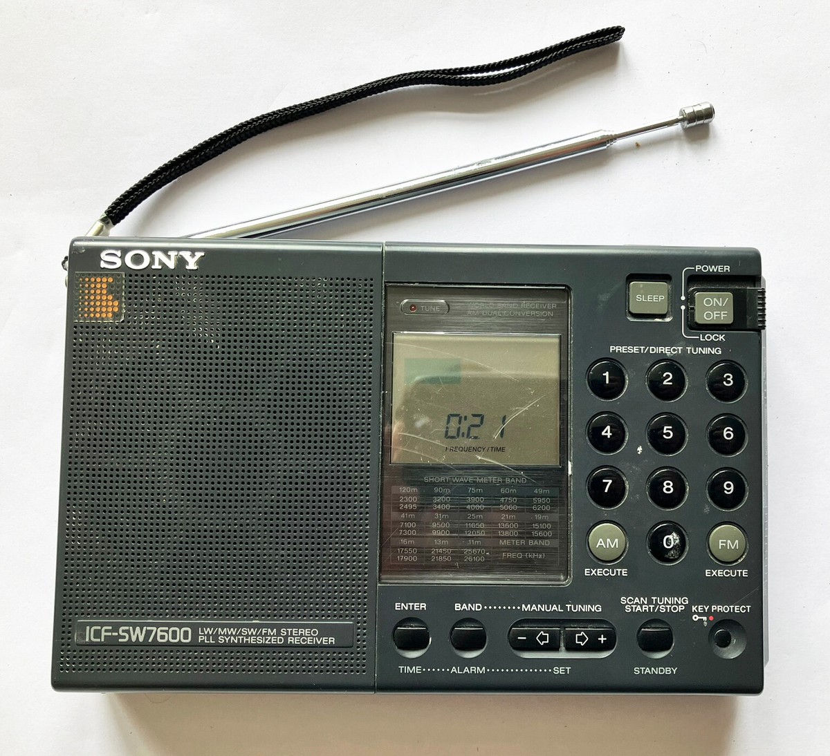 Sony ICF-SW7600 World Band Receiver FM Stereo SW MW LW SSB SYNC AM