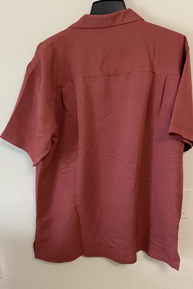 Camp Shirt Harriton Men's Tile Red Bahama Cord Size Large New - Image 4 of 4