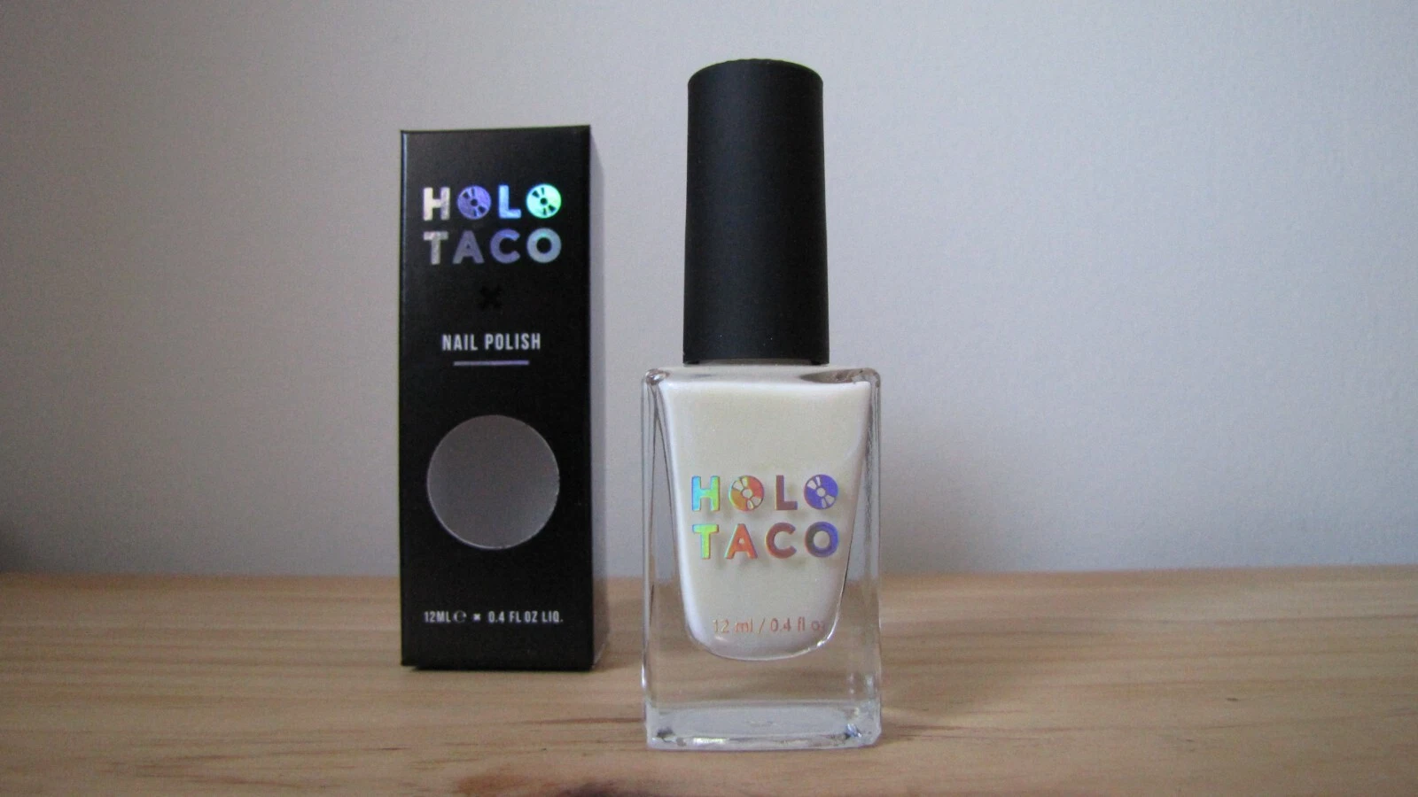 Holo Taco Swan Song white jelly with blue shimmer nail polish - New In Box