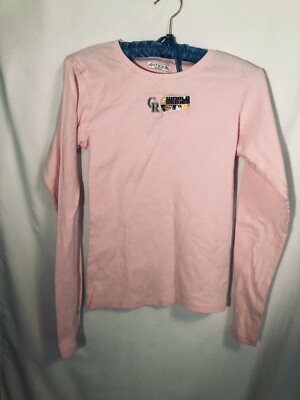 T-Shirt Colorado Rockies CR World Series 07 Women's Small Pink Long Sleeve