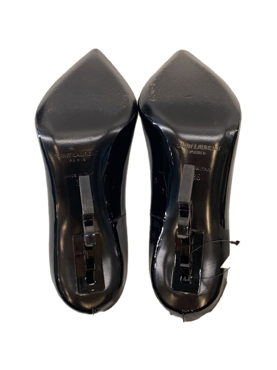 Decolte tacco alto Saint Laurent Opium Ysl logo 36 nero smalto 484160