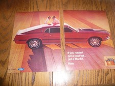 1969 Ford Mustang Mach 1 Automotive Ad - Vintage