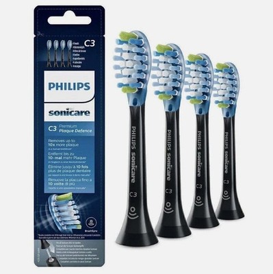 Philips Sonicare C3 Ersatzbürsten Schwarz 4er Pack HX9044