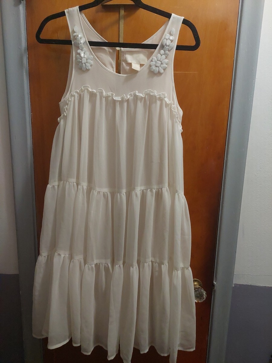 H&M Conscious Collection Ivory Cream White A line Dress See Pics Has Flaws H&M Conscious Collection Ivory Cream White A line Dress See Pics Has Flaws