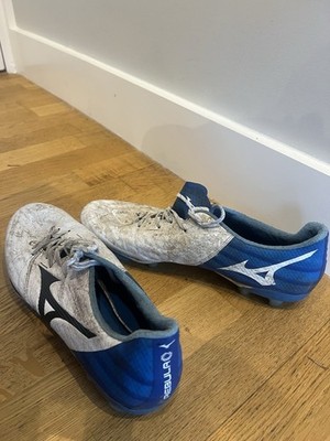 Mizuno Rebula 3 Elite FG Inazuma Fußballschuhe Größe 9 weiß blau
