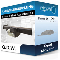für Opel Movano 11.2012-12.2021 G.D.W. AnhäNgerkupplung Starr AHK