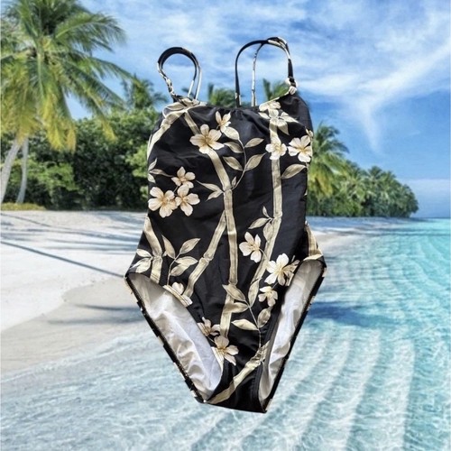 Sessa One Piece Swimsuit Tropical Floral Swim Women’s Size 10 USA Made