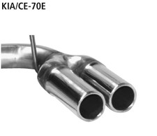 Bastuck V2A Racinganlage ab Kat für Kia Cee'd + ProCee'd Diesel 2x70mm gerollt
