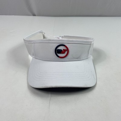 Vineyard Vines Hat Cap Strap Back White Visor USA Patriotic Tennis Golf Golfing