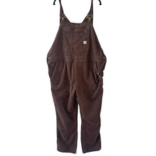 Carhartt Rugged Flex Bib Overalls Womens XXL Brown Canvas Workwear Utility