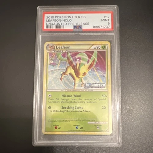 Pokémon Leafeon Undaunted Prerelease #17/90 Holo Promo PSA 9 2010 English
