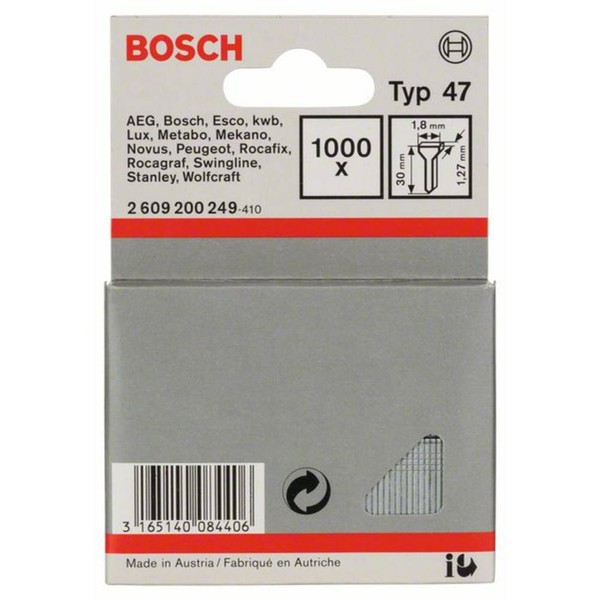 1000Er Multipack Bosch Accessories 2609200249 TackernäGel Typ 47-image